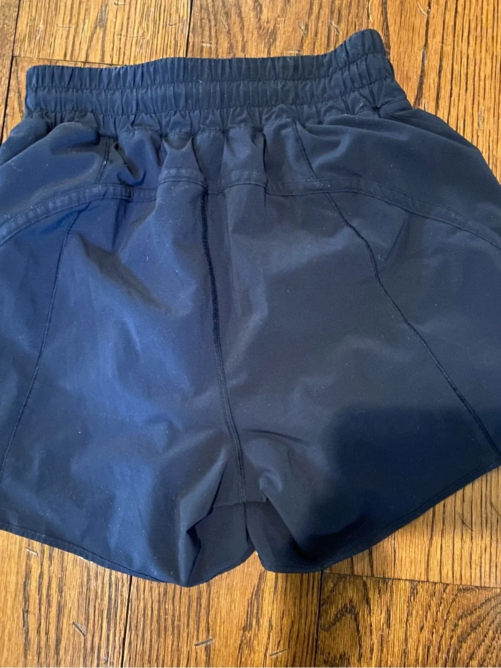 Lululemon Navy Track that Shorts 5”